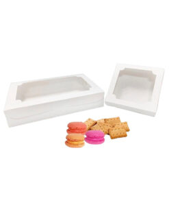 CAJAS BLANCAS CON VENTANA PARA GALLETAS